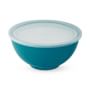 Melamine Mixing Bowls with Lids, Set of 6, Enamel Blue