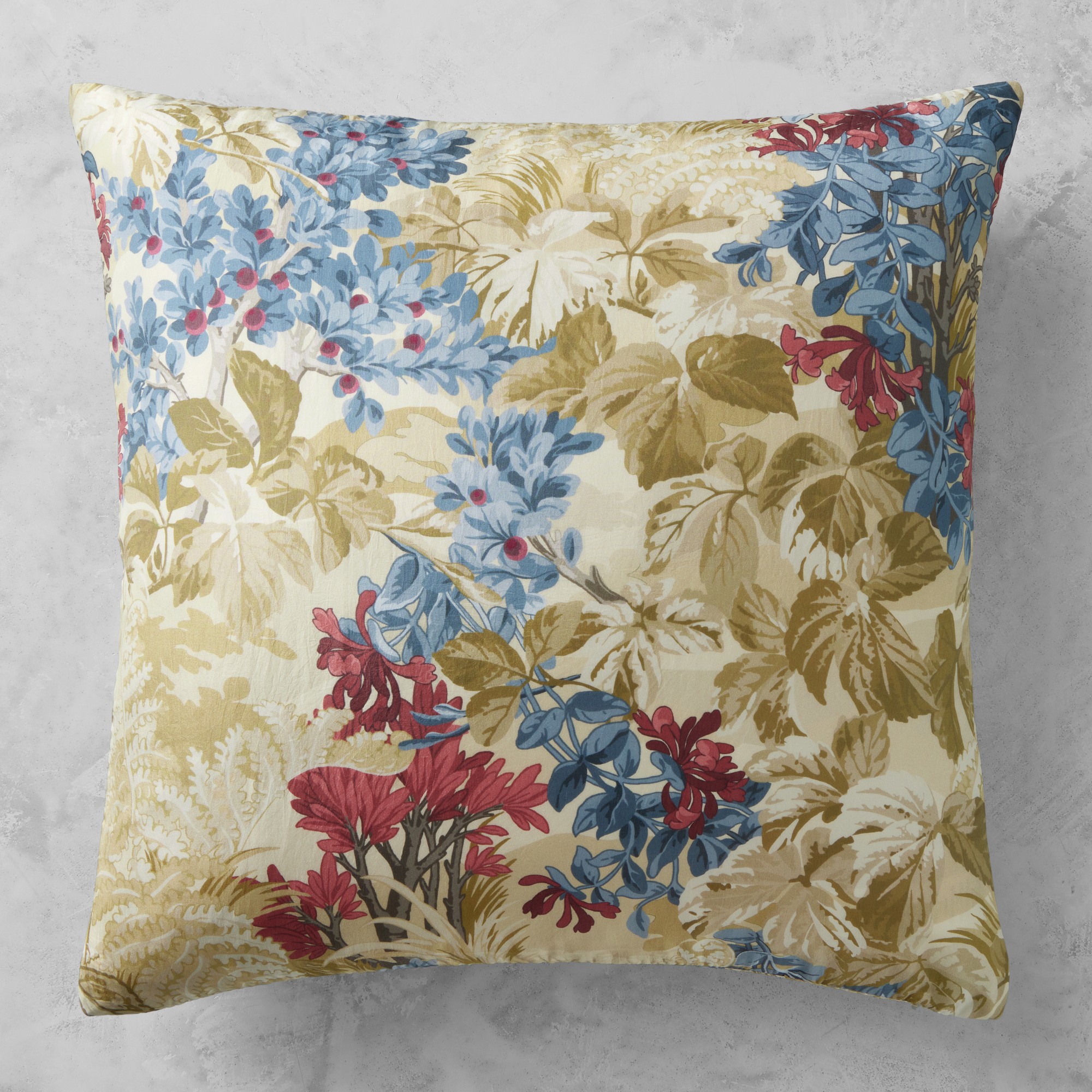 Fern Forest Printed Silk Pillow Cover