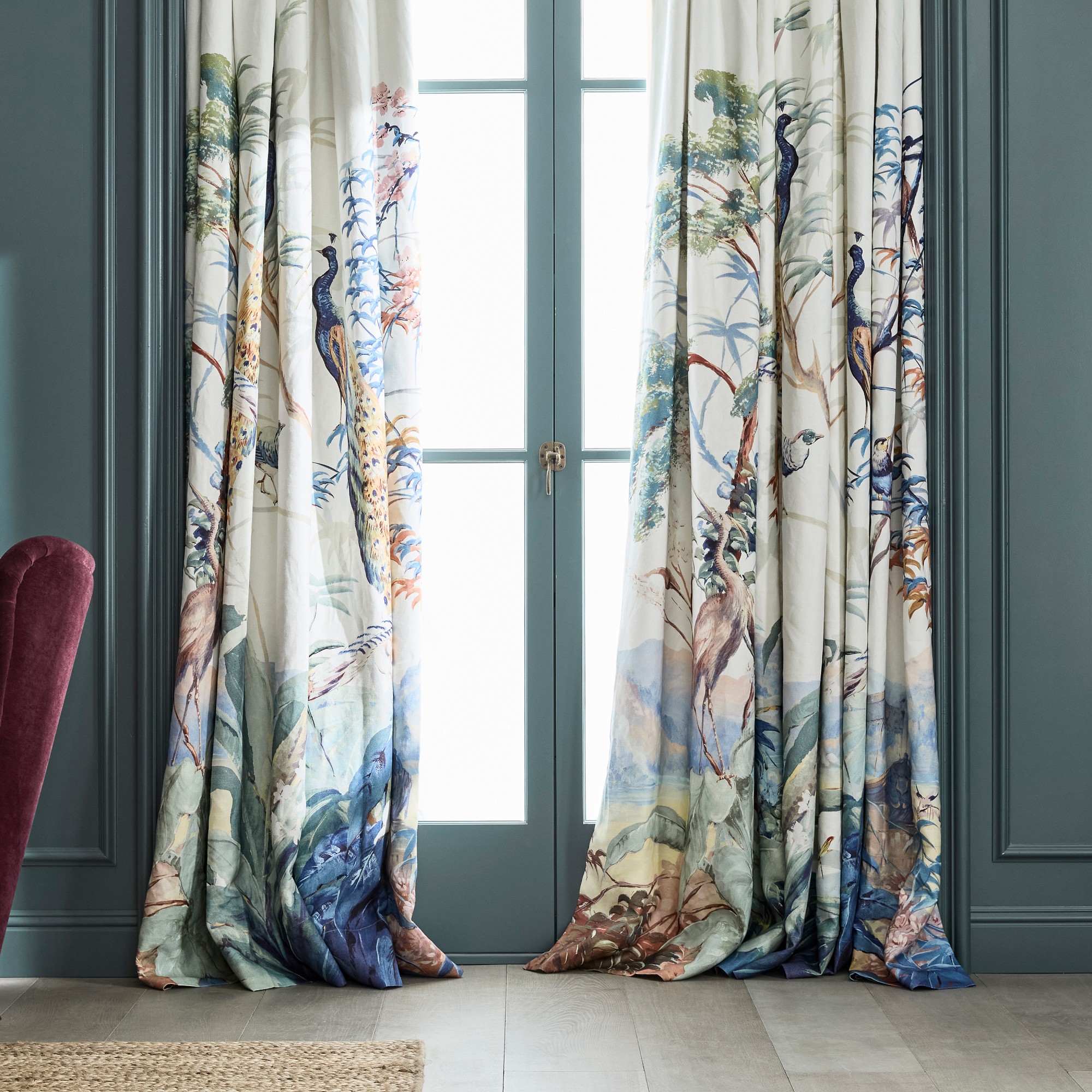 Painted Peacock Curtain