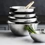 Stainless-Steel Nesting Mixing Bowls, Set of 5