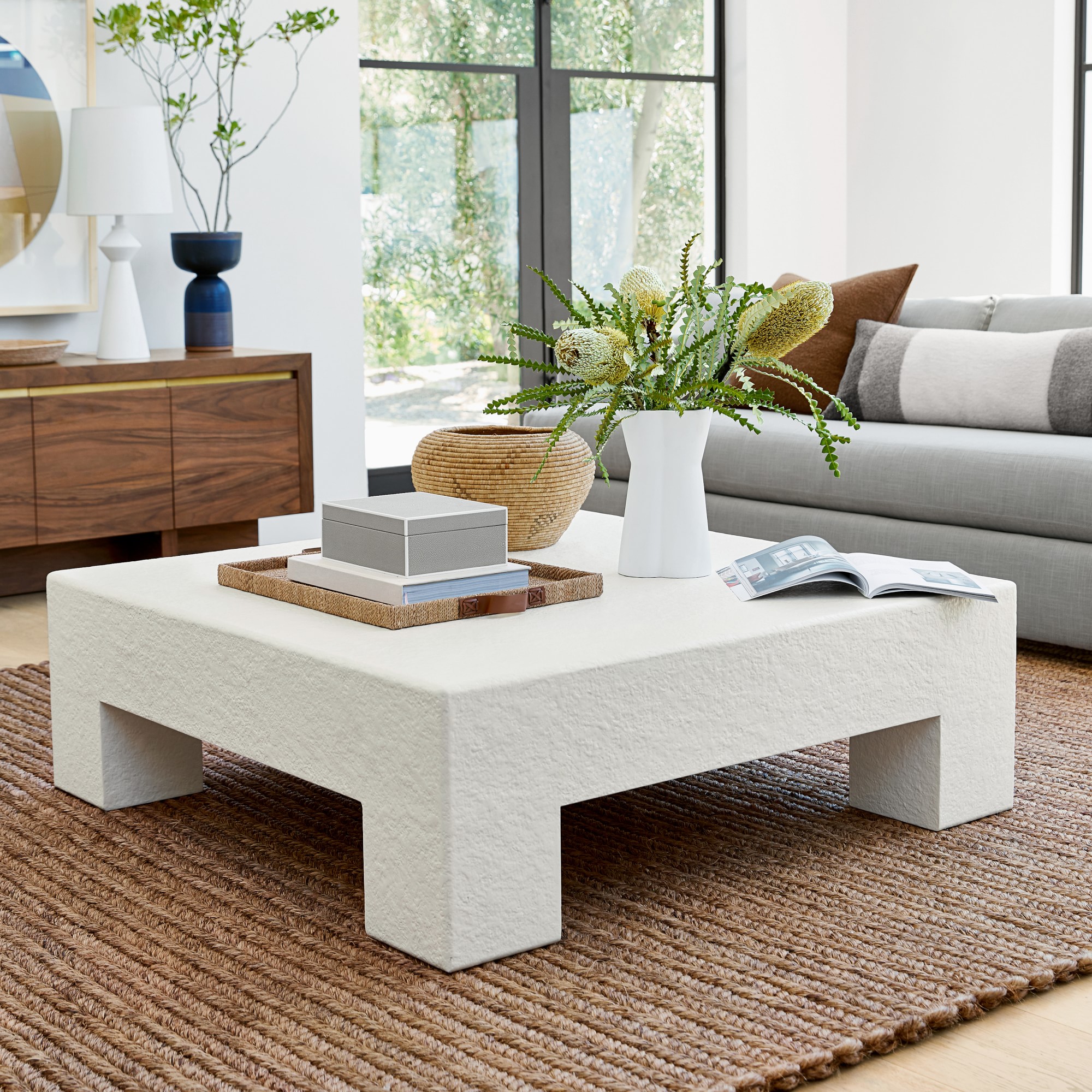 Matte White Square Coffee Table