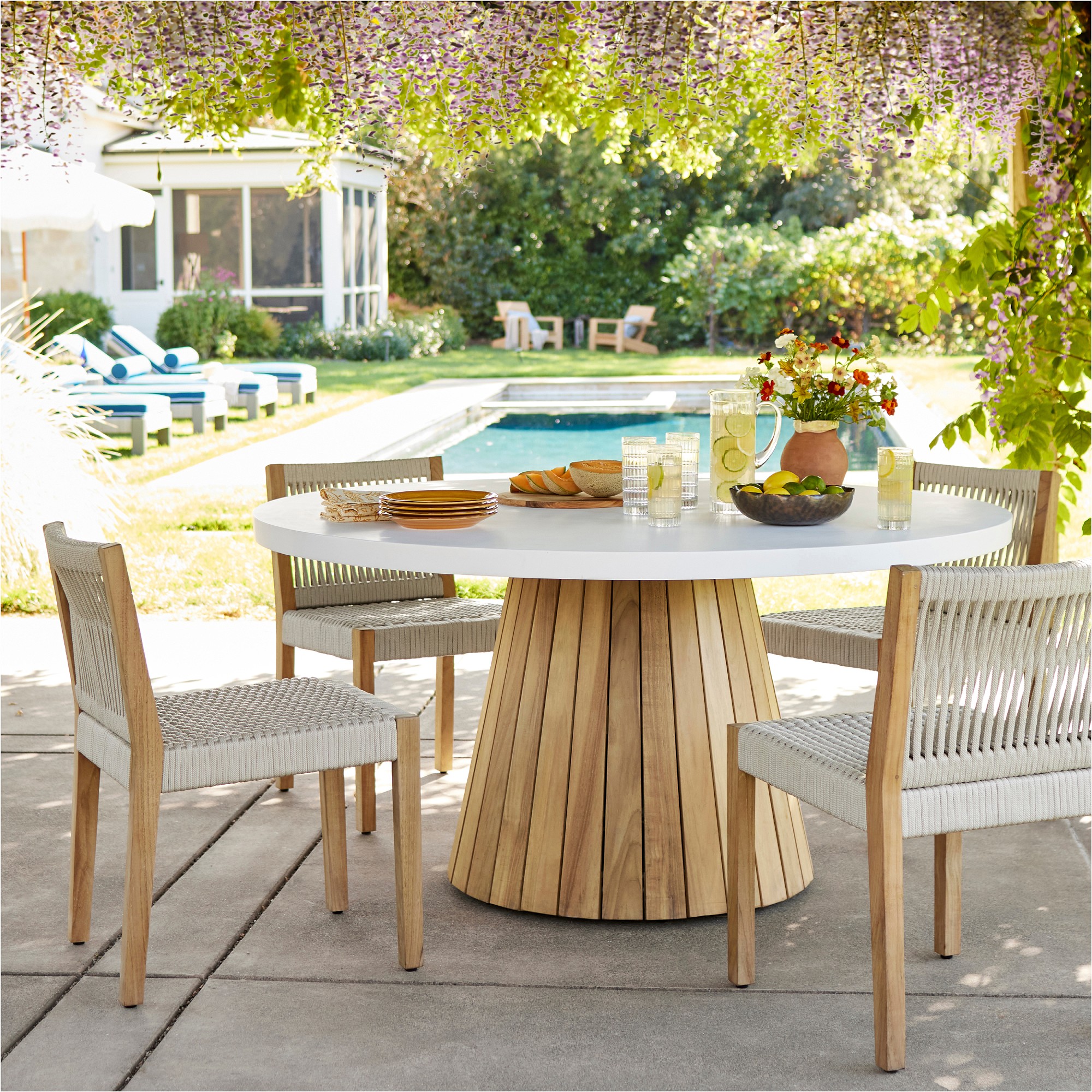 Balboa Round Fiberstone Dining Table (60")