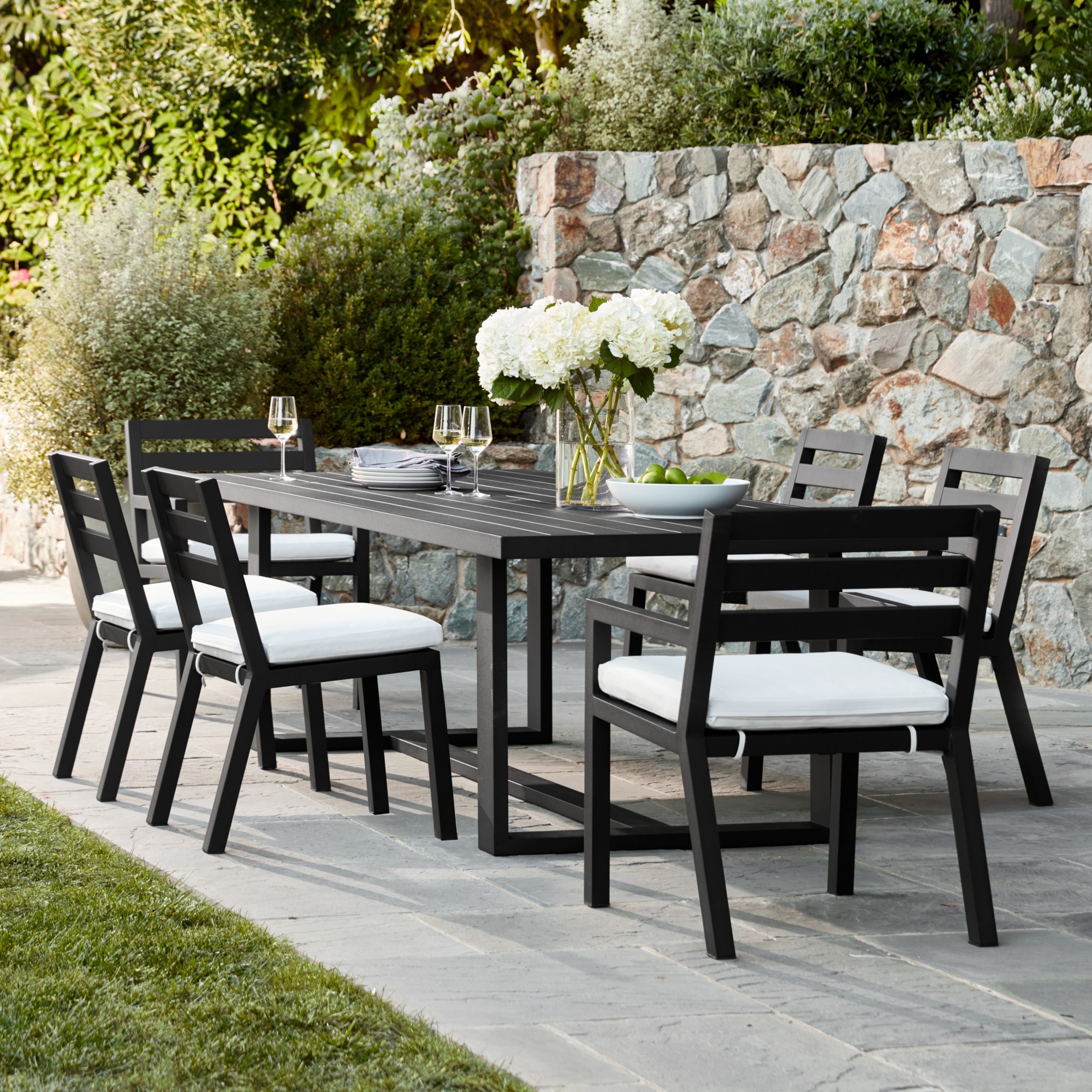 Ojai Metal Dining Table & Dining Chairs