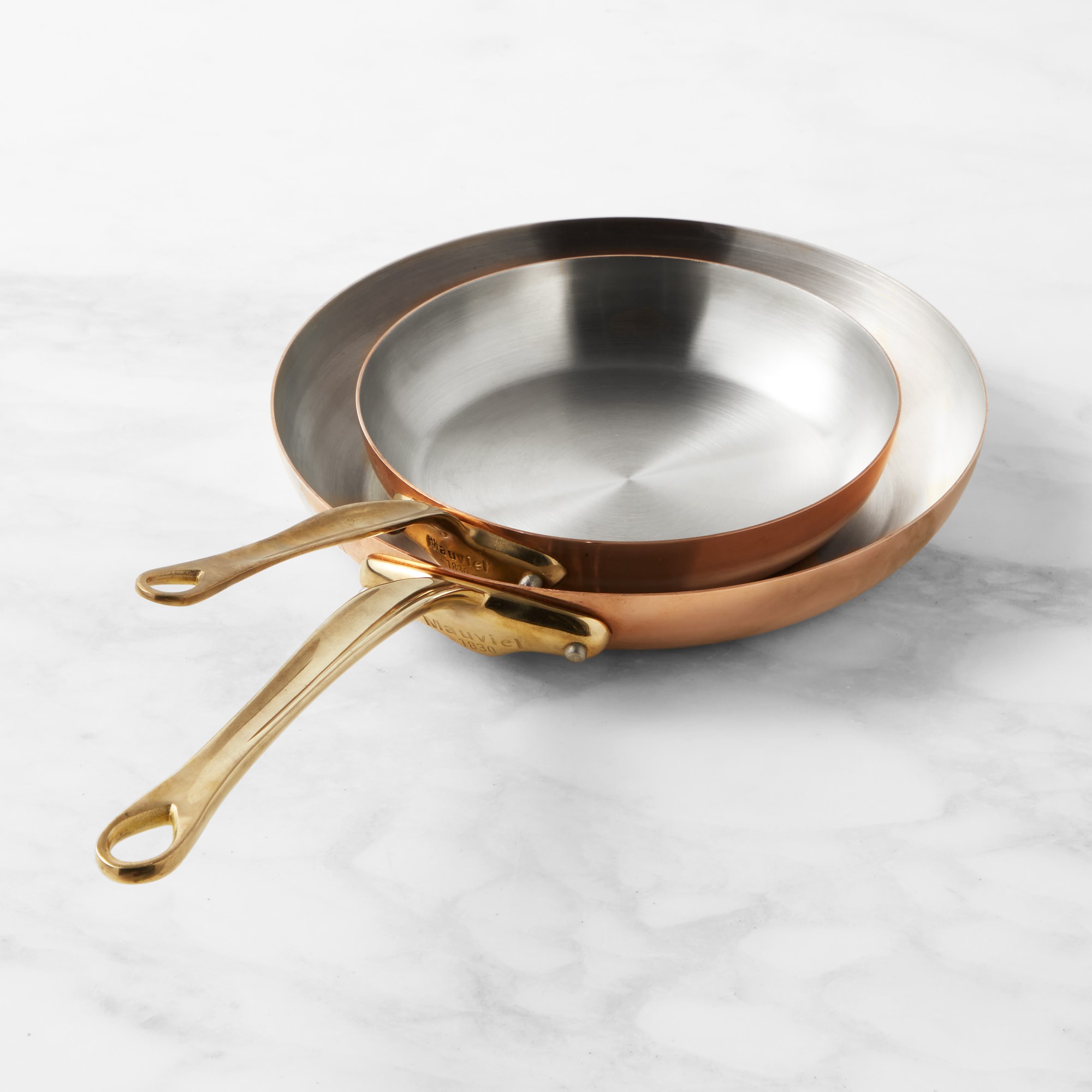 Mauviel M'150B Copper Fry Pan Set, 8" & 10"