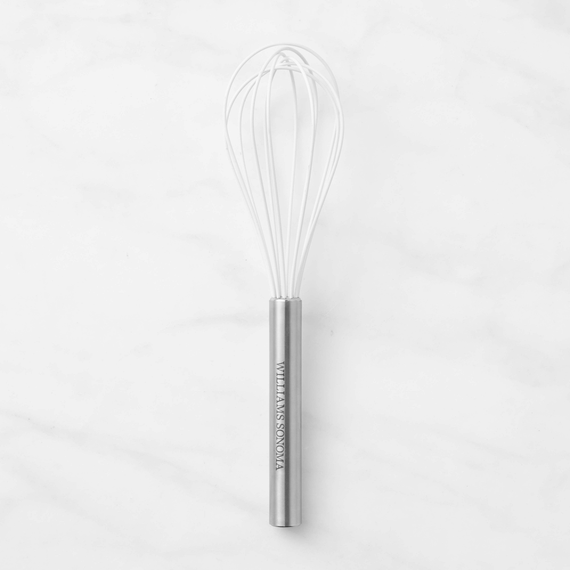 Williams Sonoma Stainless Steel Silicone Whisk, White