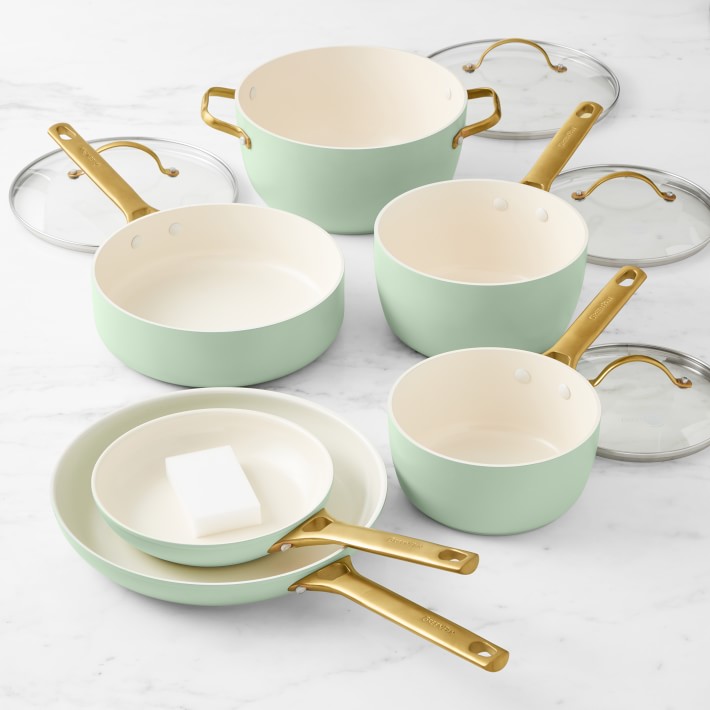 GreenPan™ Reserve Ceramic Nonstick 10-Piece Cookware Set | Color: Julep