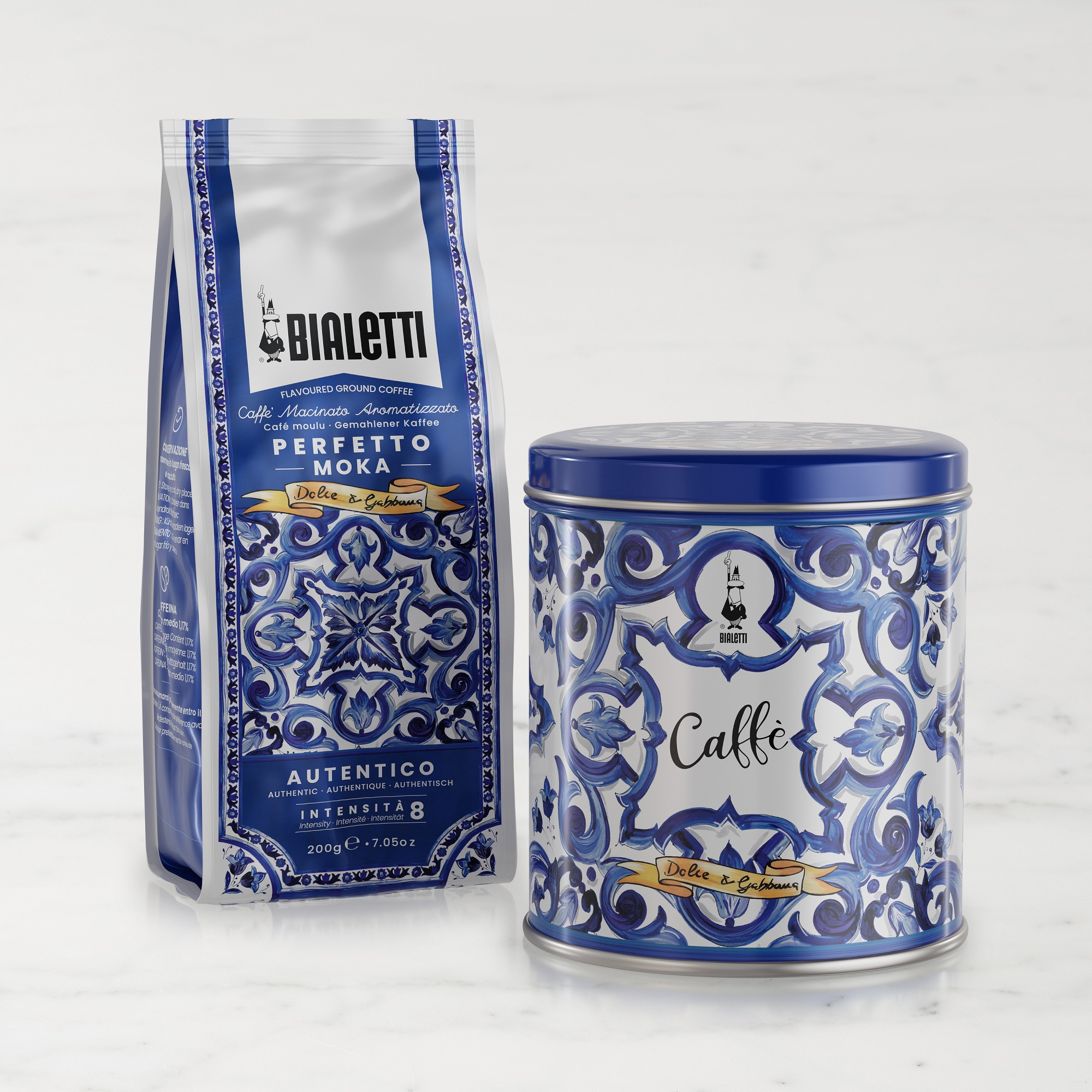 Bialetti Dolce & Gabbana Blu Mediterraneo Coffee Gift Tin