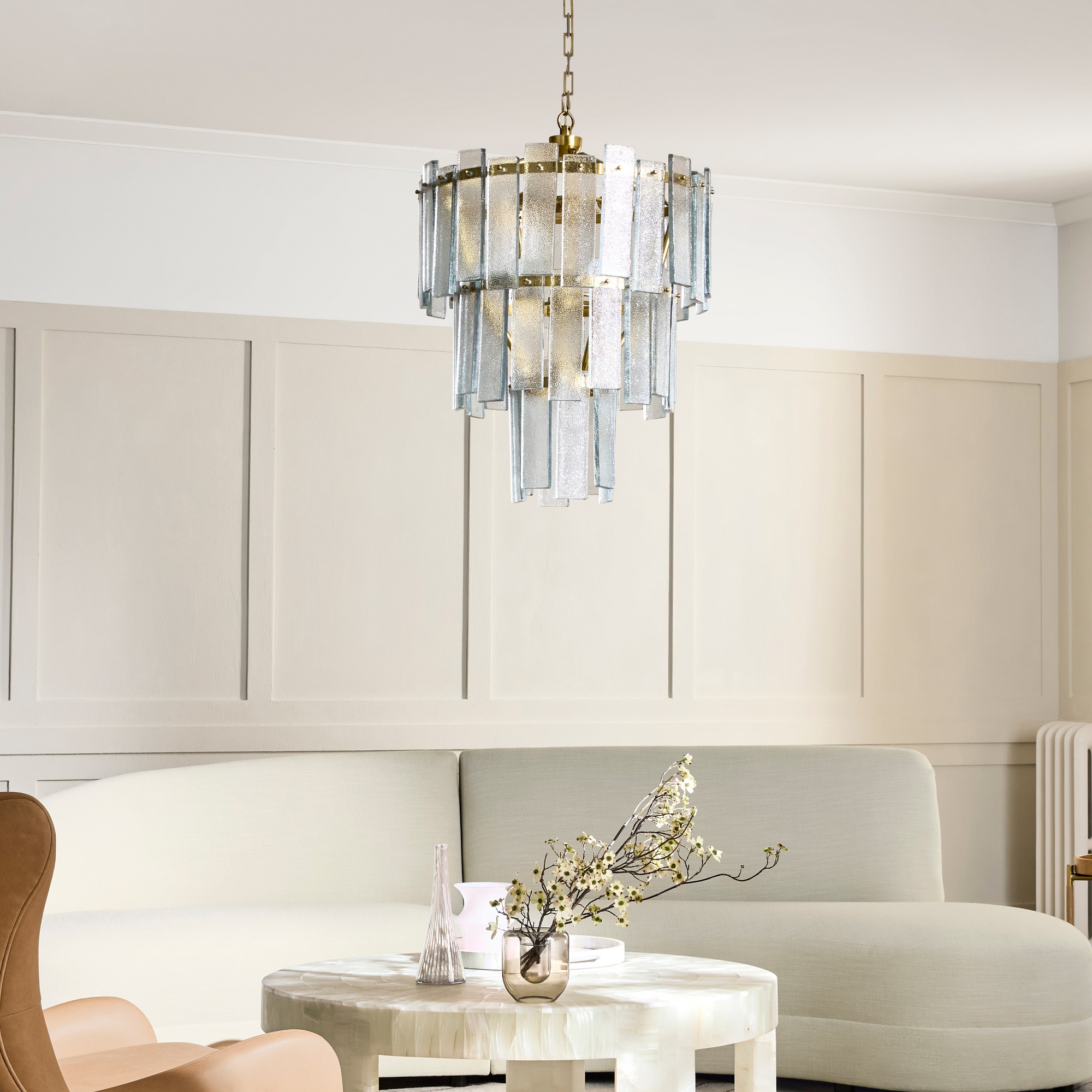 Conrad Texture Glass Chandelier