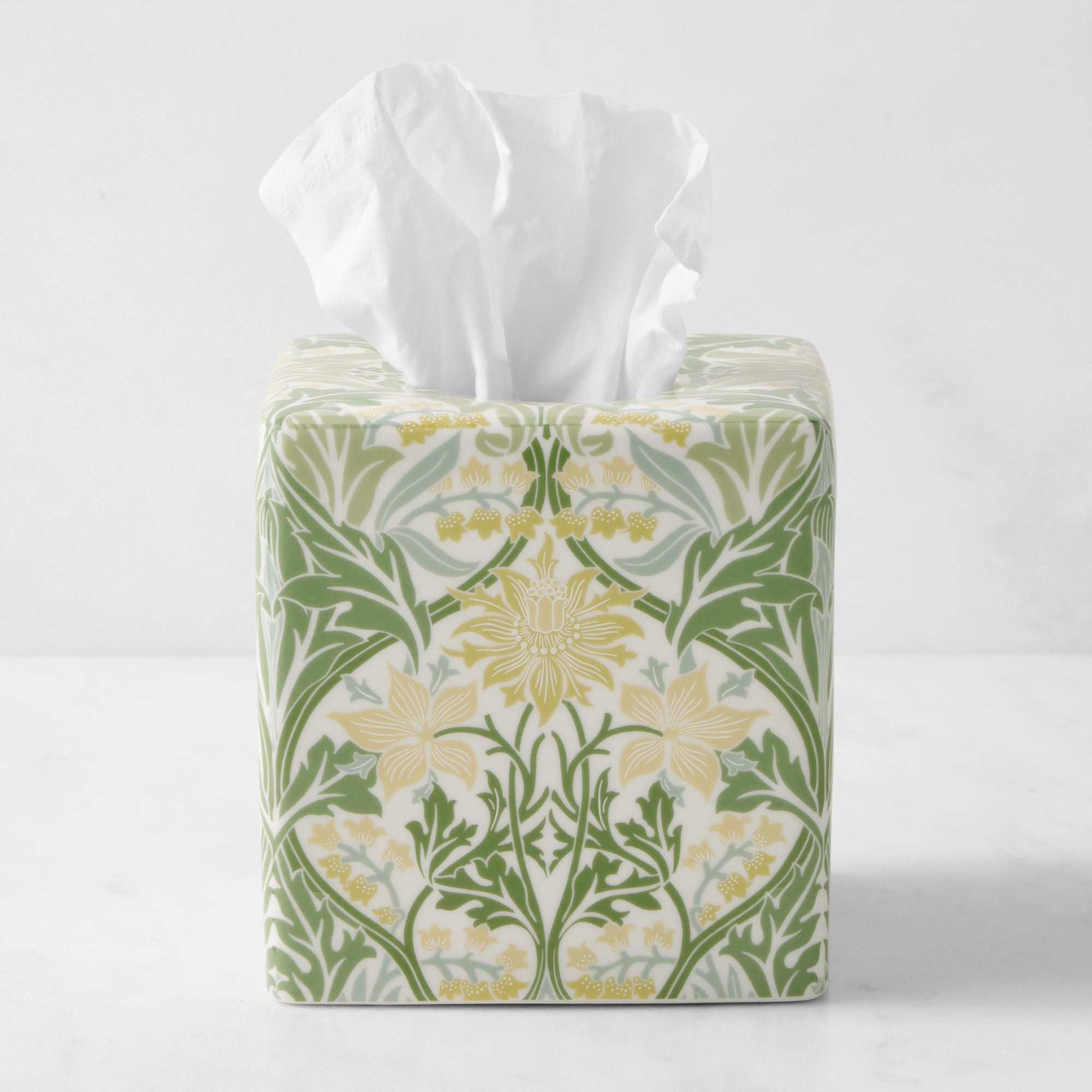 Williams Sonoma Home x Morris & Co. Blue Bell Tissue Box Holder