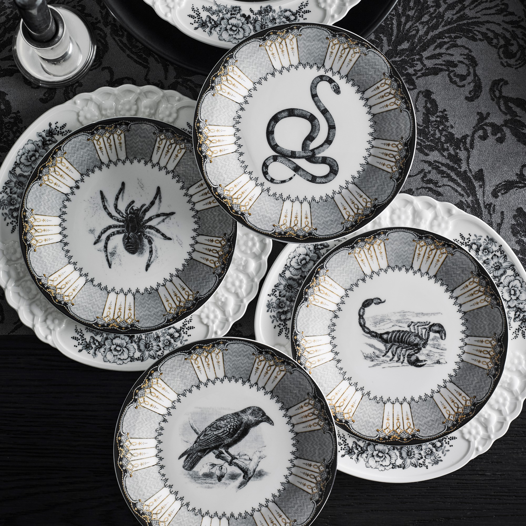 Spooky Soirée Appetizer Plates, Set of 4