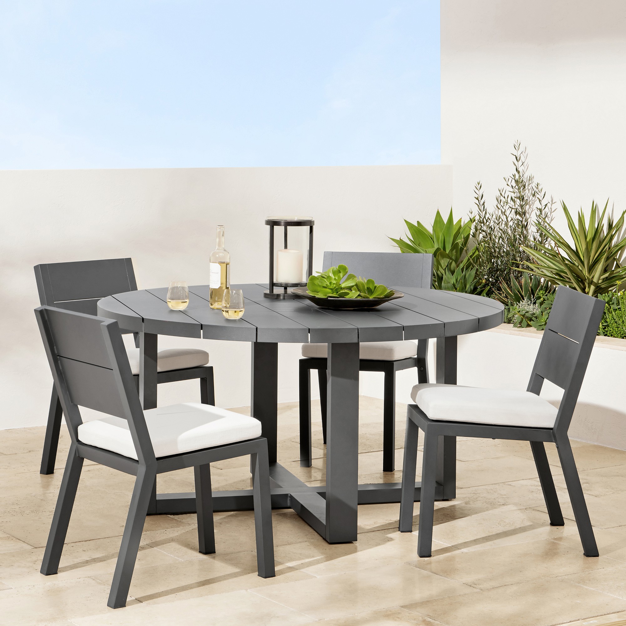 Larnaca Metal Stacking Dining Chair