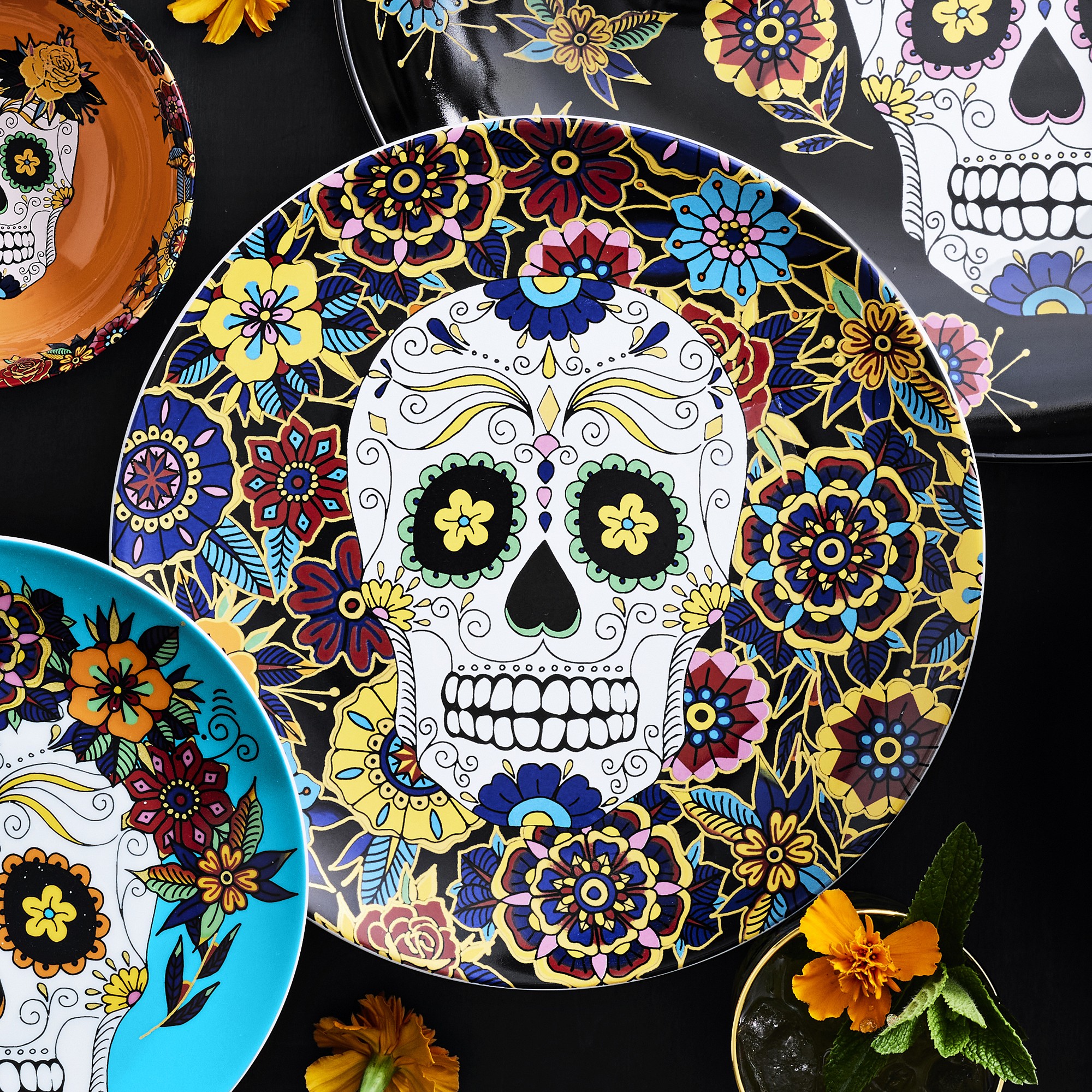 Day of the Dead Dinner Plates