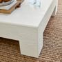 Matte White Square Coffee Table