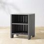 Larnaca Slate Grey Metal Kitchen Convertible Refrigerator Cabinet