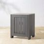 Larnaca Slate Grey Metal Kitchen Convertible Refrigerator Cabinet