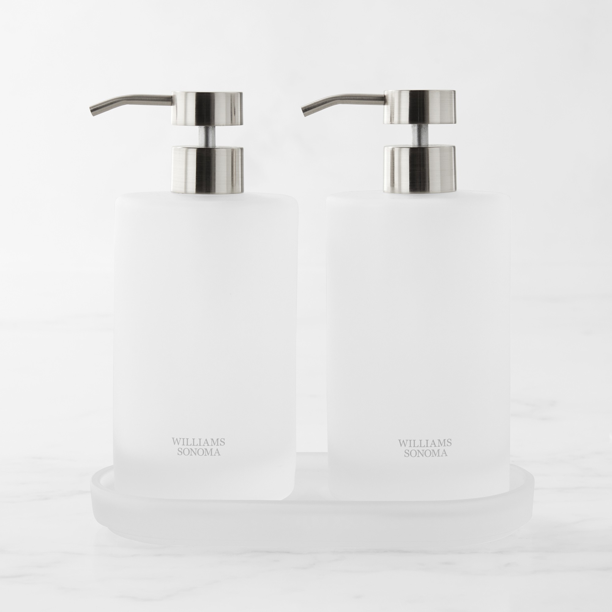 Hold Everything Frosted Glass Soap & Lotion Dispenser, 16oz.