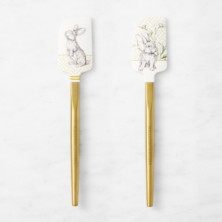 Williams Sonoma Garden Bunny Spatulas with Gold Handle