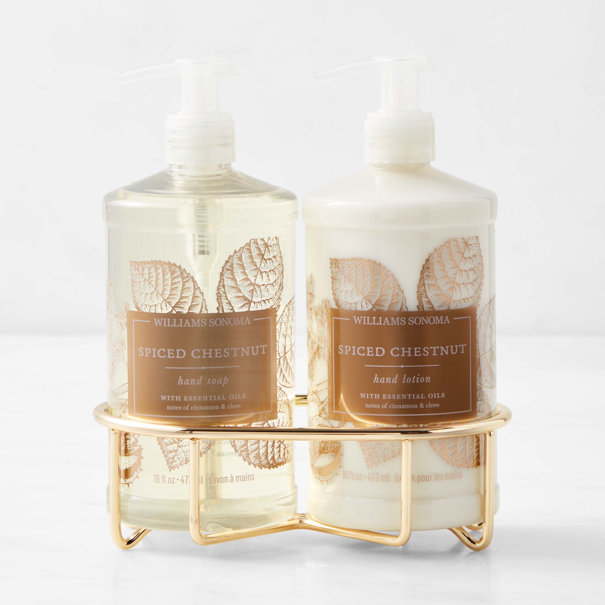 Williams Sonoma Spiced Chestnut Hand Soap & Lotion 3-Piece Set