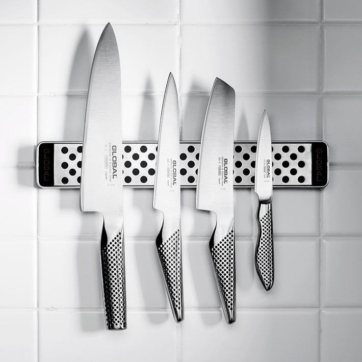 Global Classic 5-Piece Knife Set with Magnetic Bar