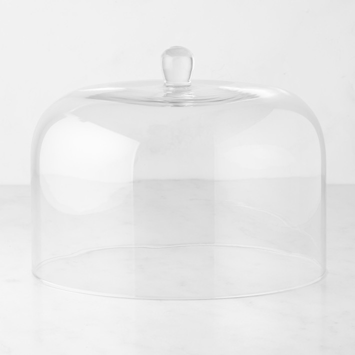 Glass cake stand with dome lid best sale