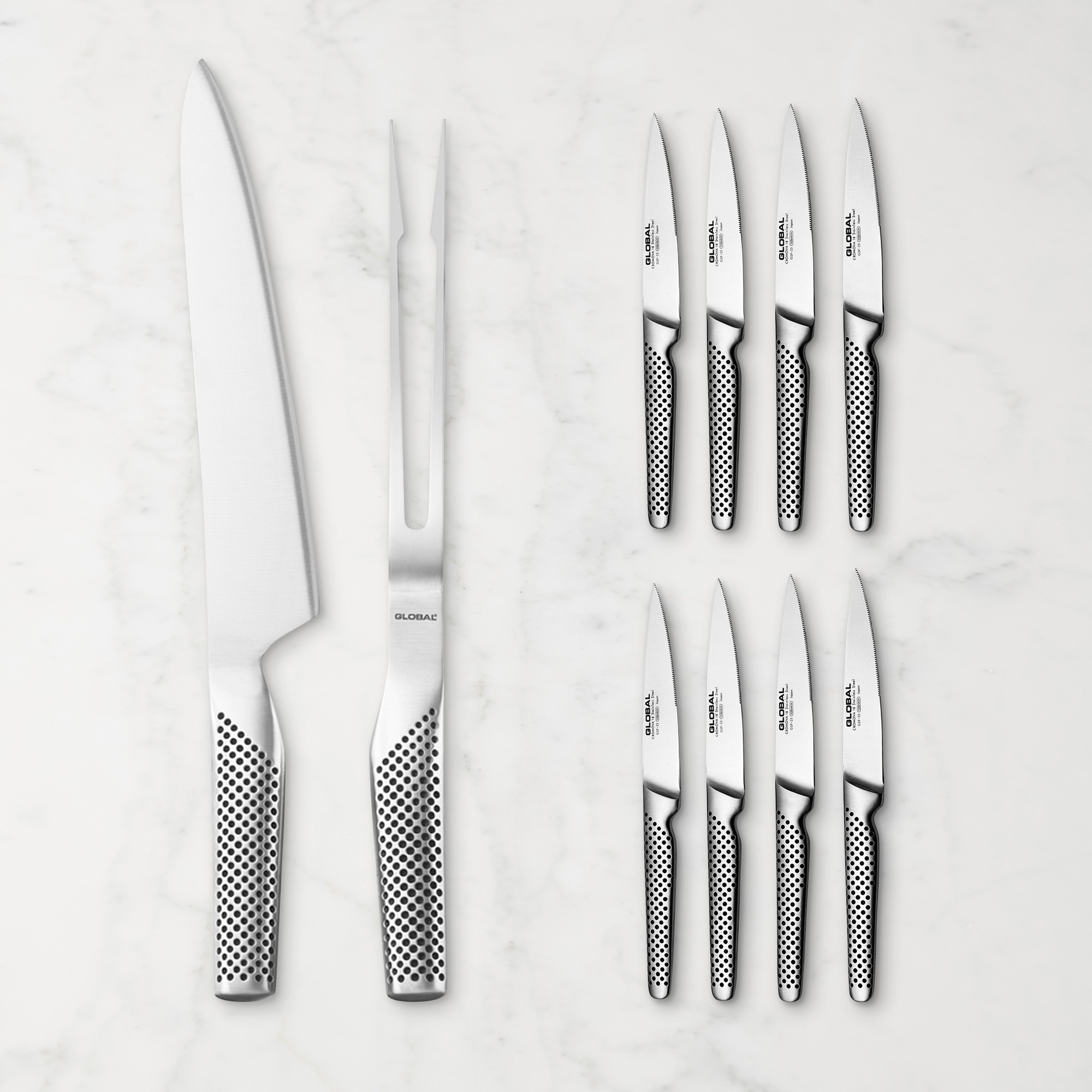 Global Classic Carving Knife & Meat Fork Set