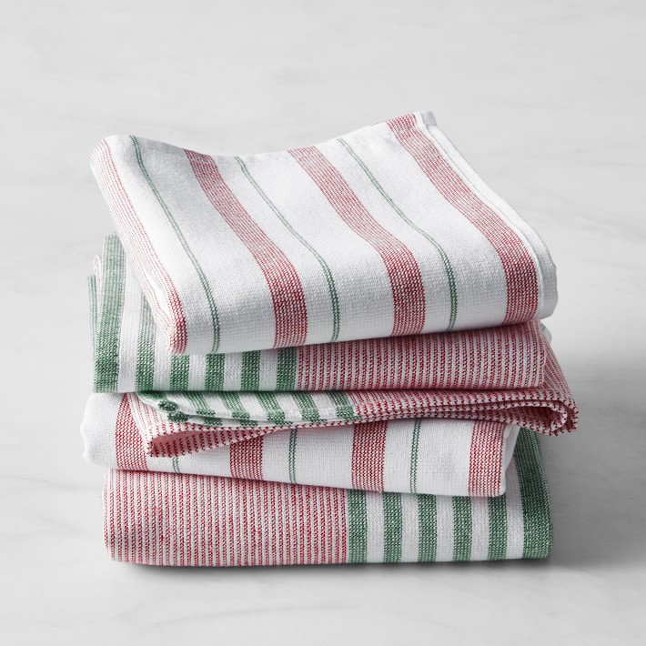 Williams Sonoma Super Absorbent Holiday Towels, Set of 4