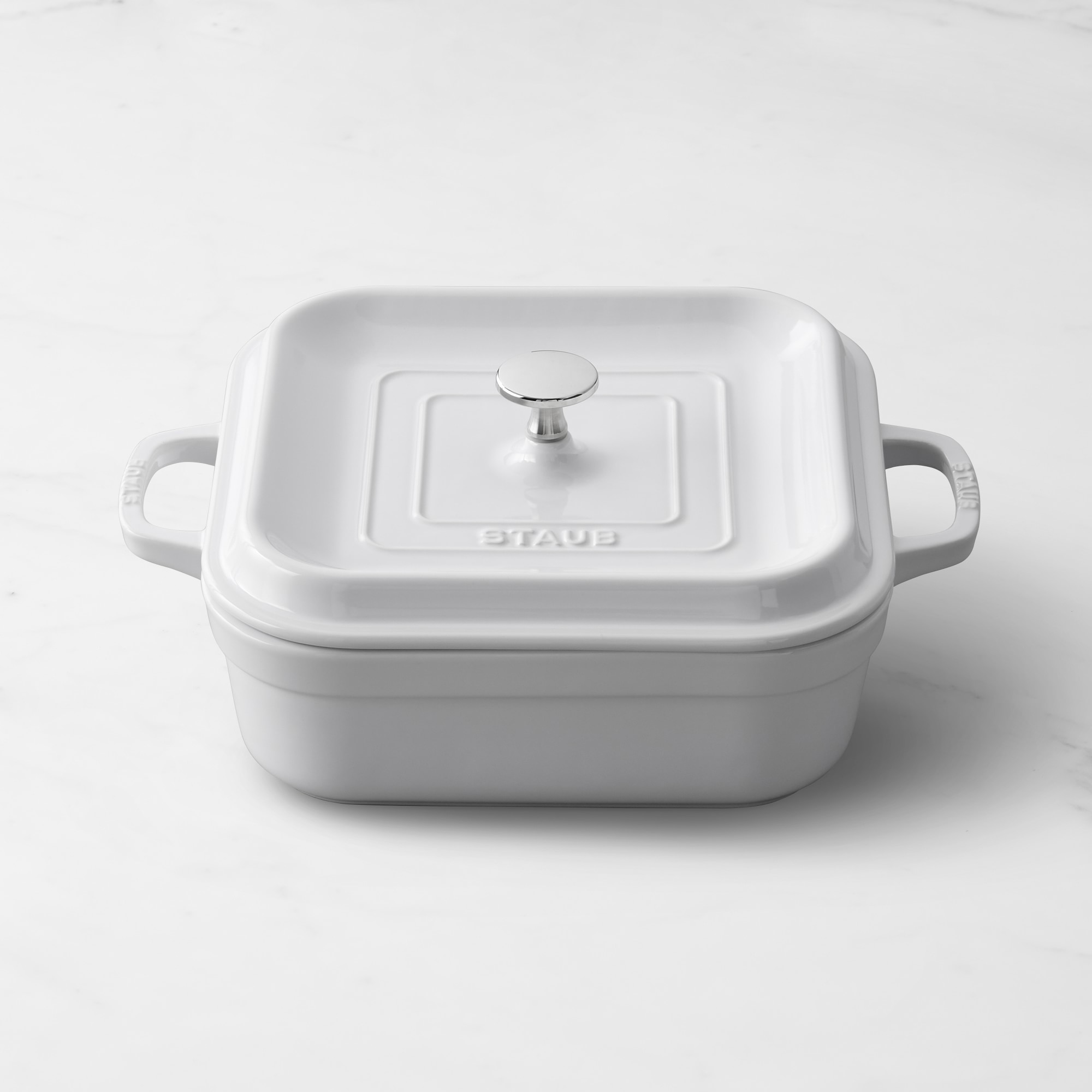 Staub Stoneware Square Covered Baker, 3.2-Qt.