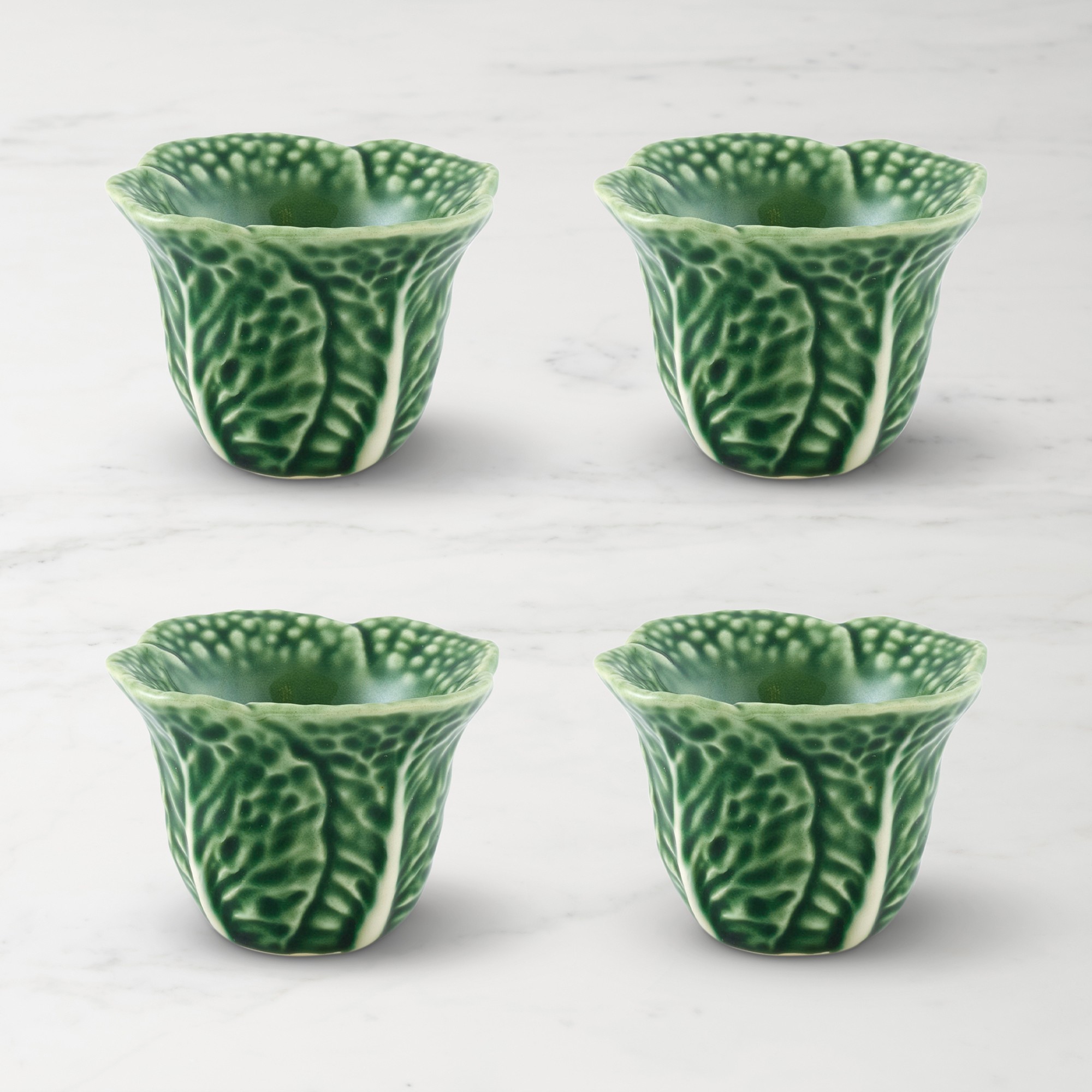 Bordallo Pinheiro Cabbage Egg Cups, Set of 4