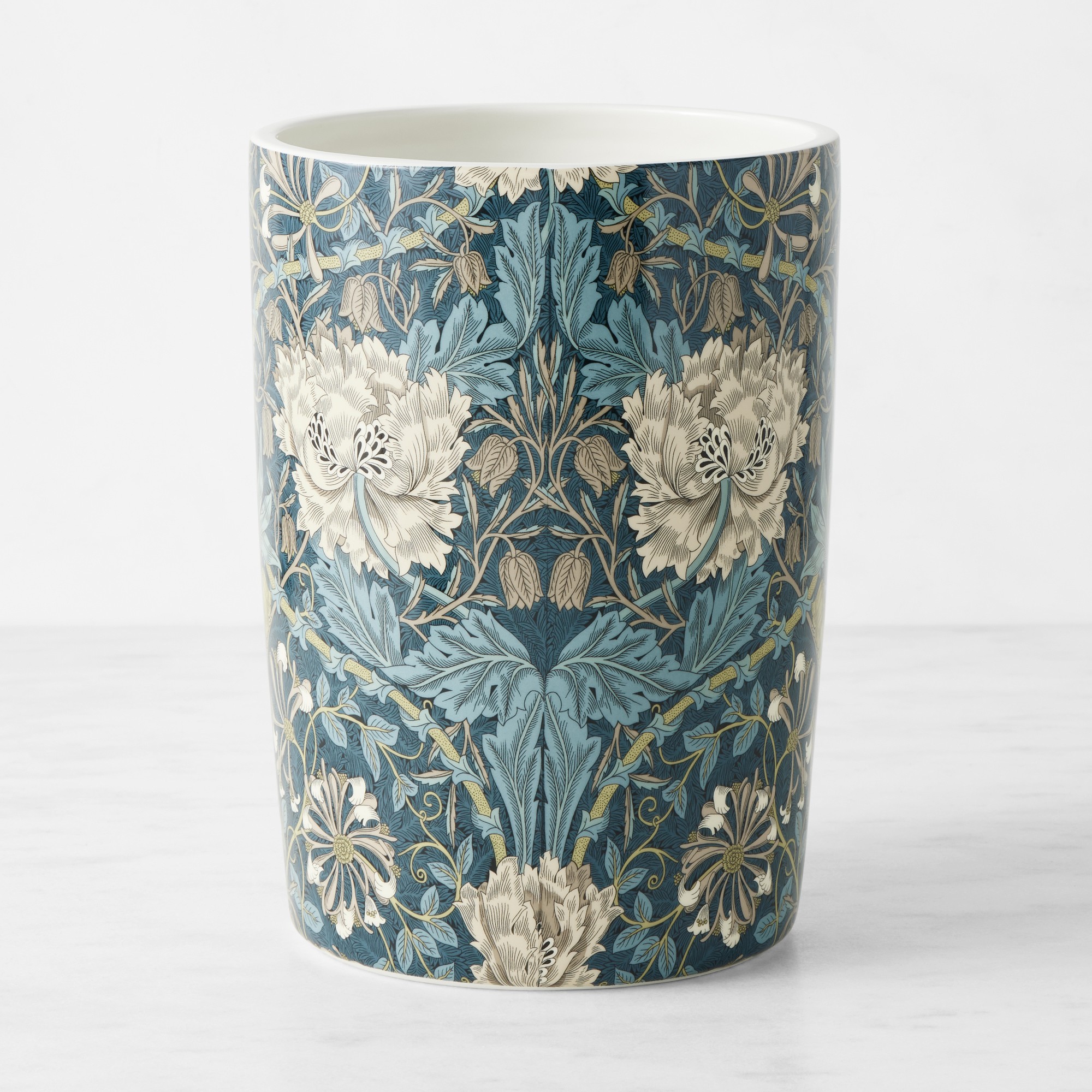 Williams Sonoma Home x Morris & Co. Honeysuckle Tulip Wastebasket