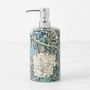 Morris & Co Honeysuckle Tulip Bath Collection, Soap Dispenser, Teal Blue