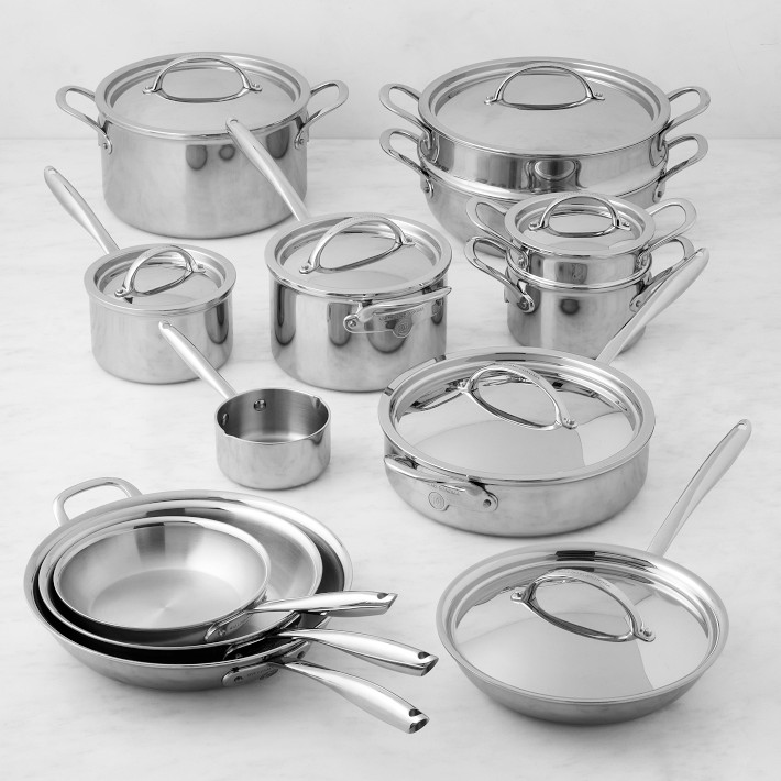 Williams Sonoma Thermo-Clad™ Stainless-Steel 20-Piece Cookware Set