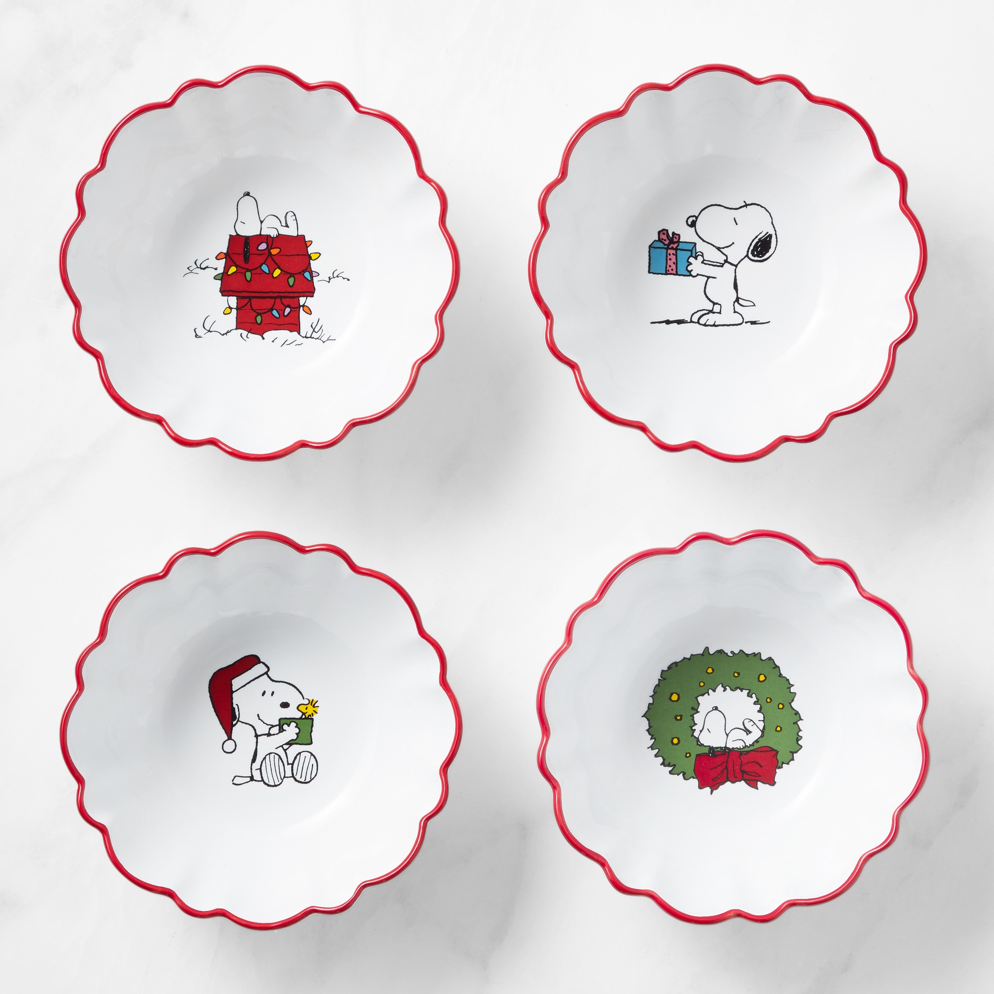 PEANUTS™ Holiday Cereal Bowls, Set of 4