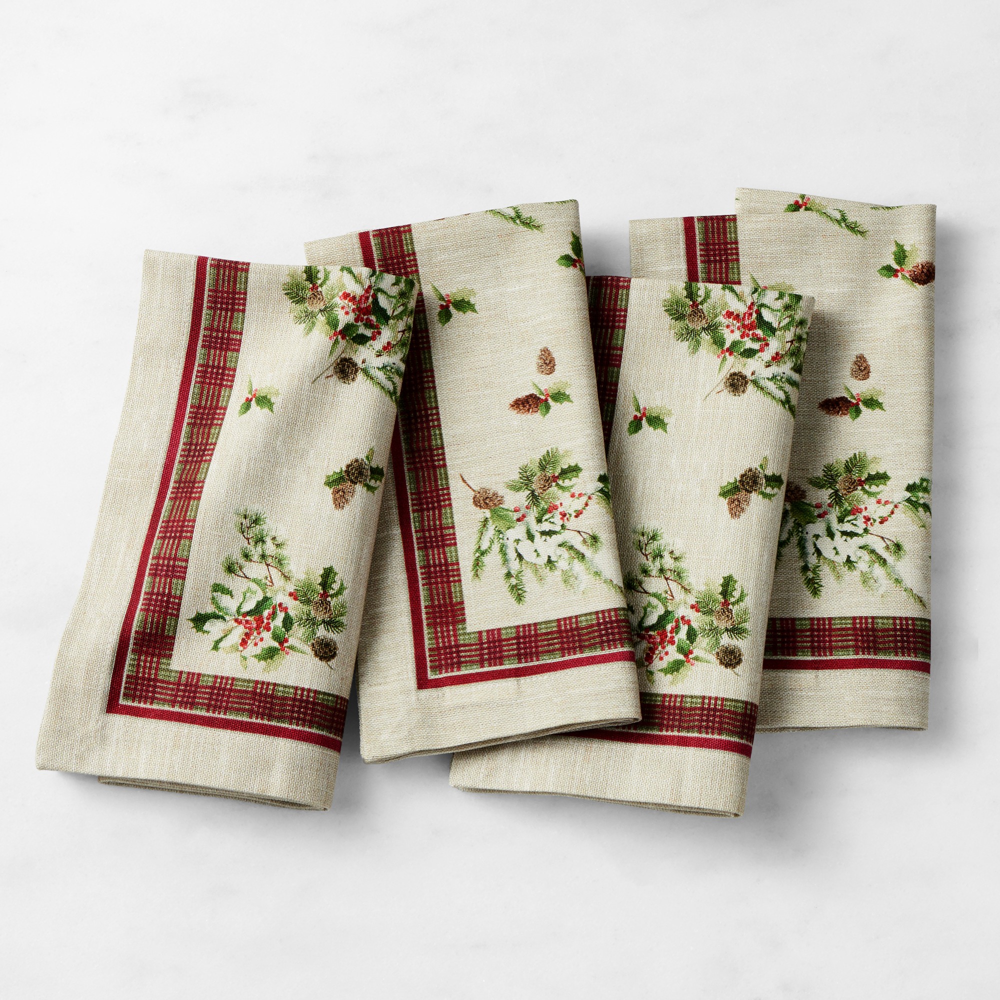 Forest Plaid Napkins, Set of 4