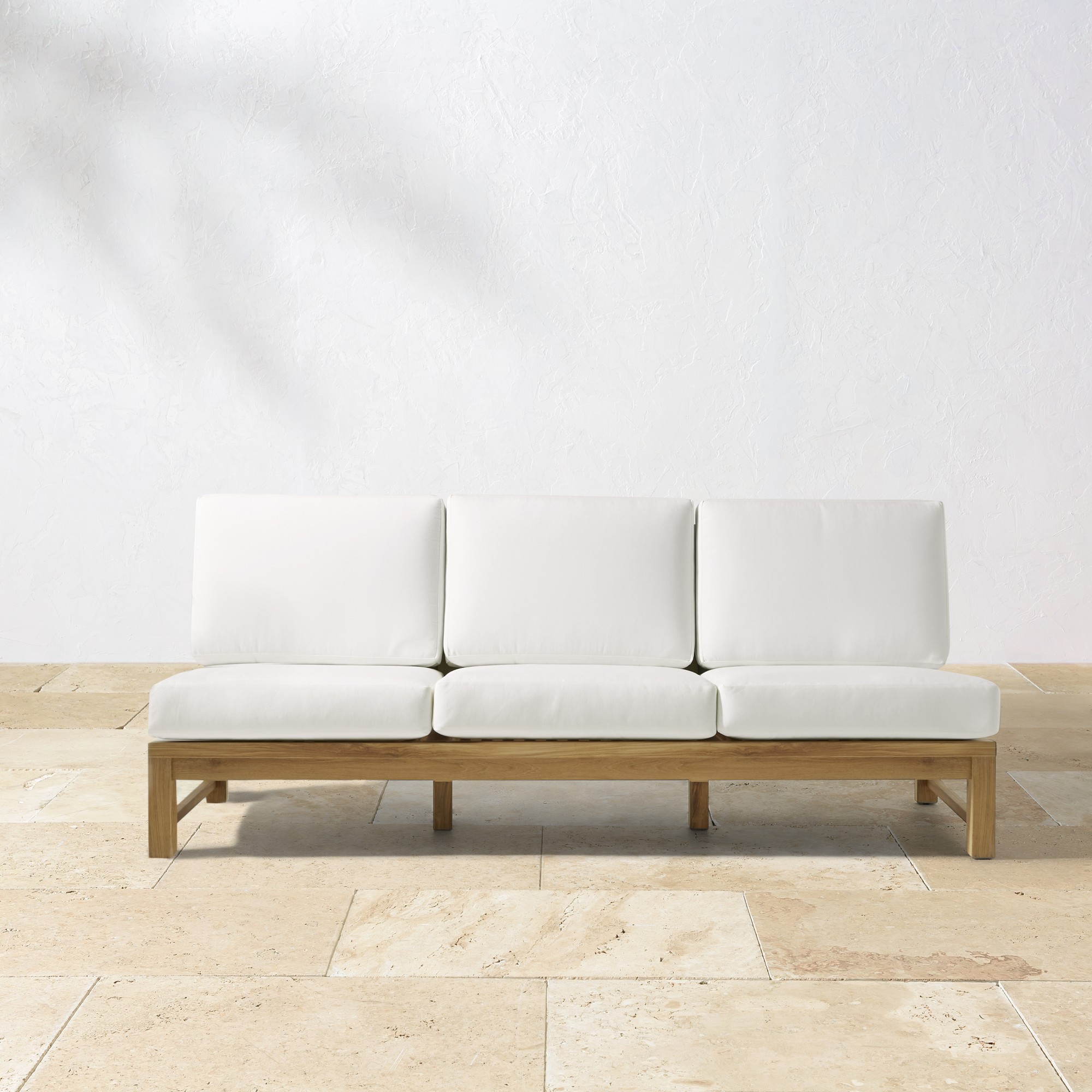 Larnaca Outdoor Natural Teak Customizable Sectional