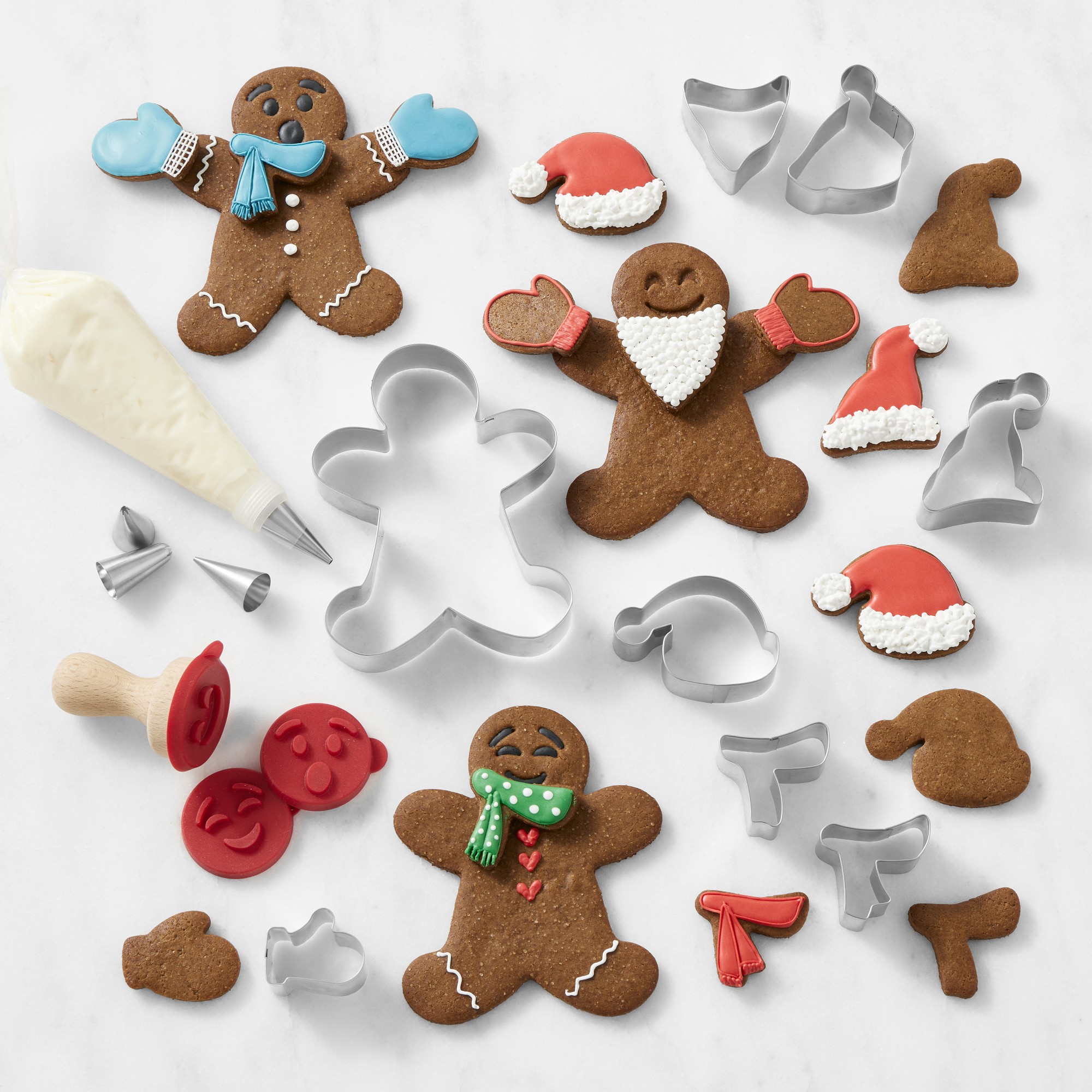 Williams Sonoma Build-a-Gingerbread Cookie Kit, Set of 27