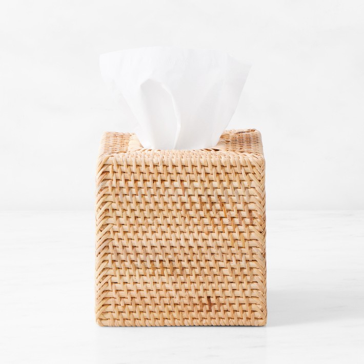 Rattan Tissue Box Cover