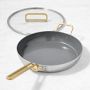 GreenPan&#8482; Stanley Tucci&#8482; Stainless-Steel Ceramic Nonstick Covered Fry Pan, 12&quot;