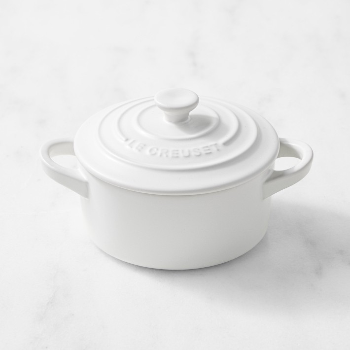 Le Creuset Stoneware Mini Cocotte, Matte White