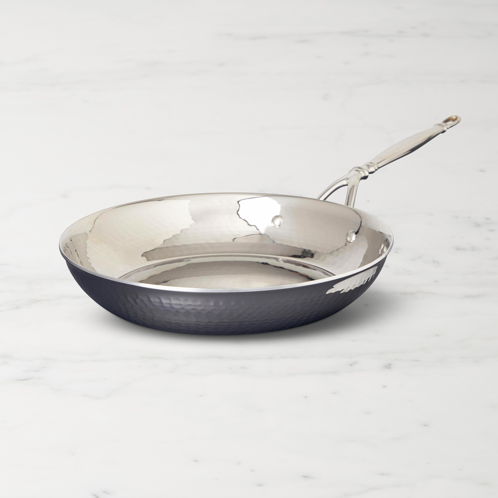 Ruffoni Opus Prima Hammered Stainless-Steel Fry Pan