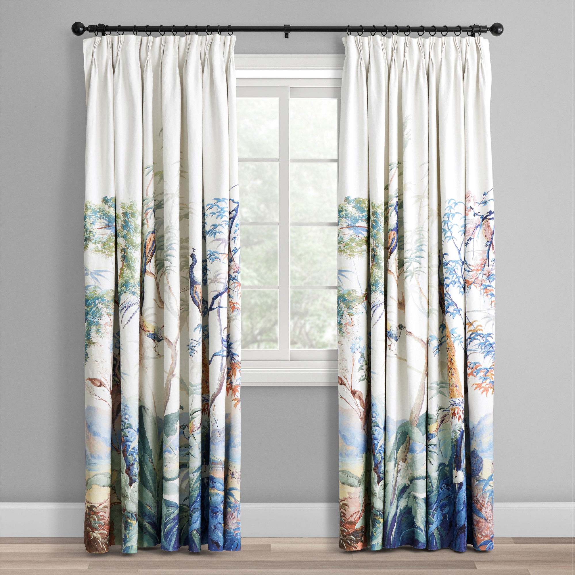 Painted Peacock Curtain