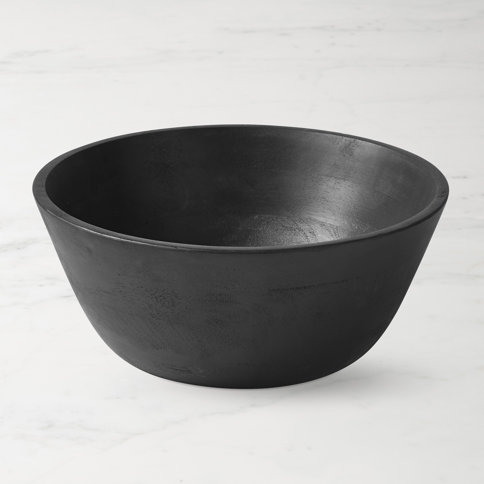 Black Wood Salad Bowl, 12"