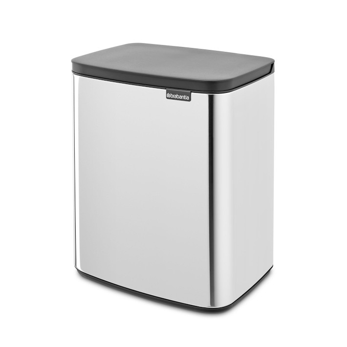 Bo Trash Can, 3.2 Gallon 12L, Brilliant Steel