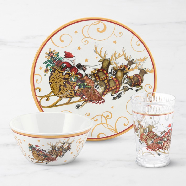 Twas the Night Before Christmas Kids Melamine Dinnerware Williams Sonoma