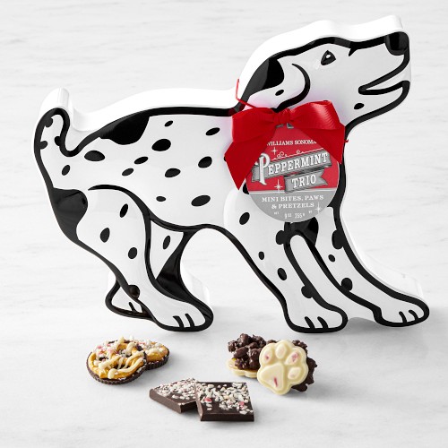 Williams Sonoma Peppermint Bark Trio in Dog Tin