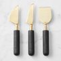 Black Wood Cheese Knives, Set of 3