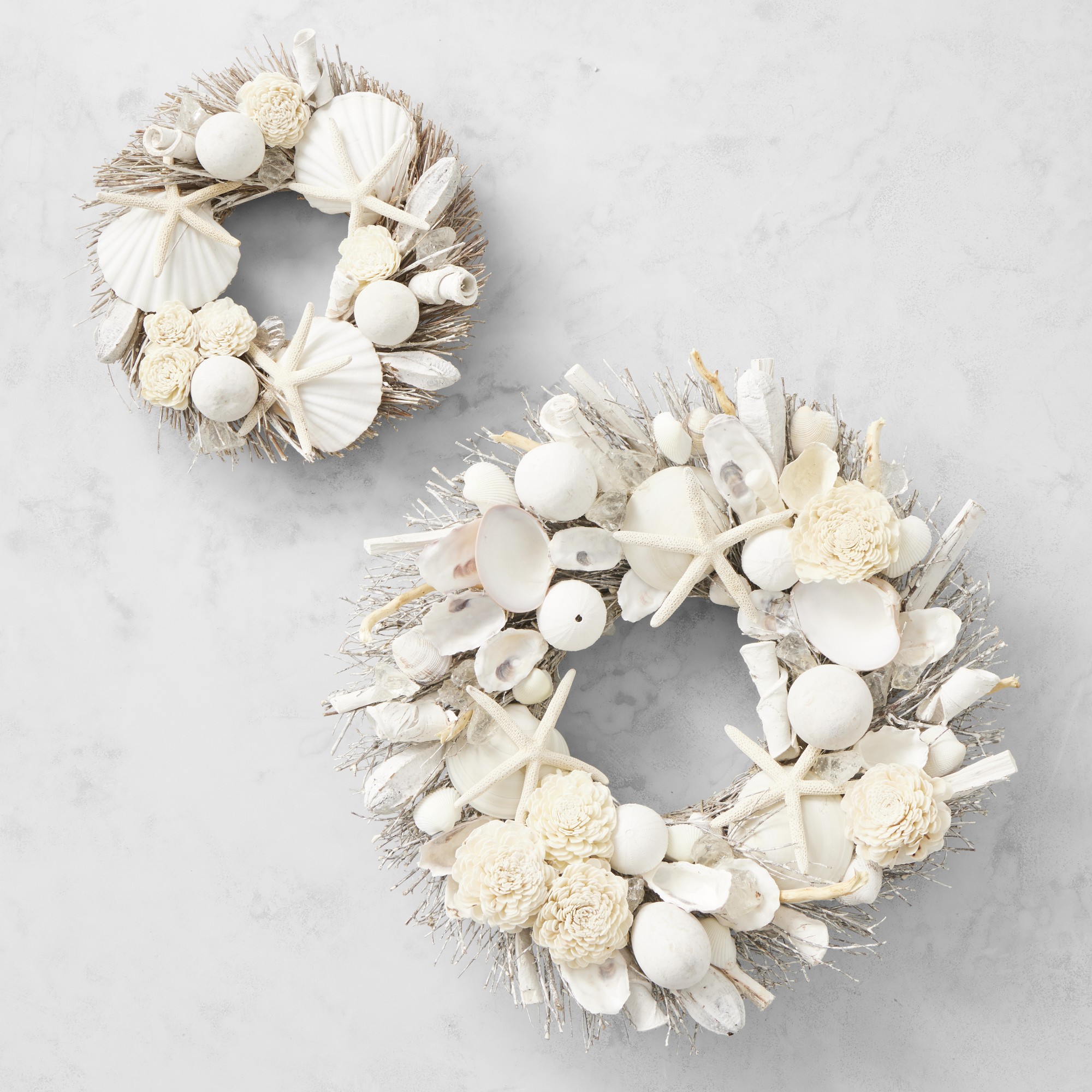 Bleached Fleur De Sel Live Wreath