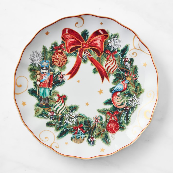 'Twas the Night Before Christmas Dinner Plates (Wreath)