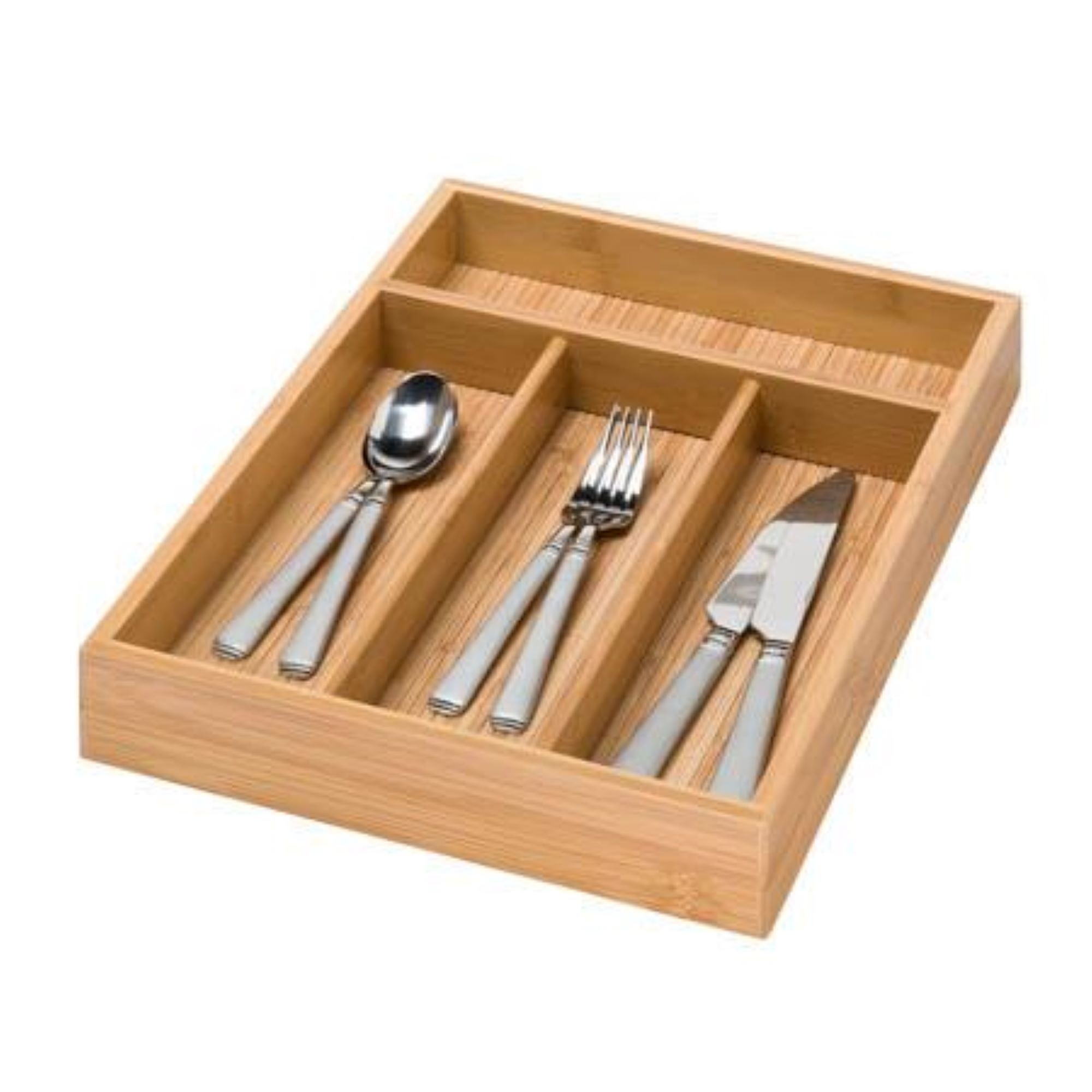 Bamboo Silverware Drawer Organizer