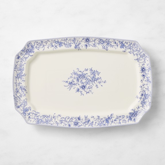 Blue and white serving platters best sale