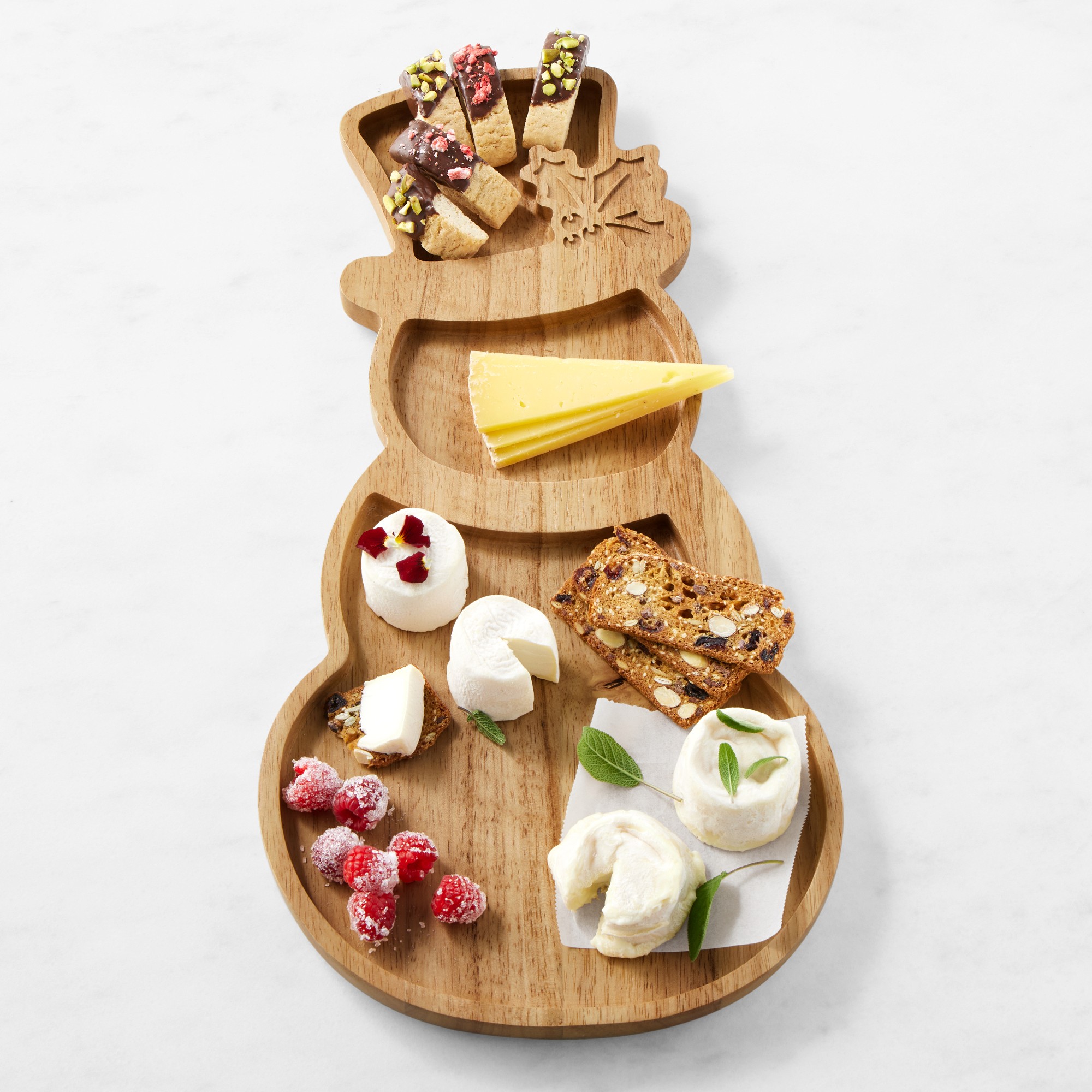 Snowman Cheese Board